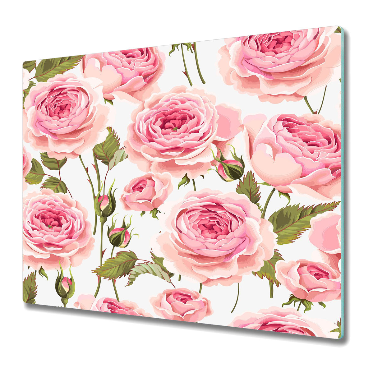 Szklane Deski Kuchenne - Dekoracyjny Element 60x52 cm - Piękne róże