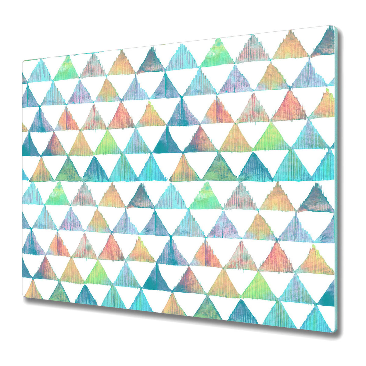 Nowoczesna Deska Kuchenna 60x52 cm - Trójkąty geometryczne