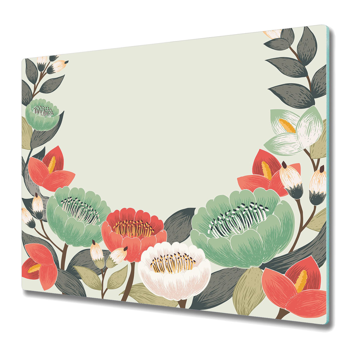 Deska Kuchenna z Printem 60x52 cm - Wiosenne kwiaty