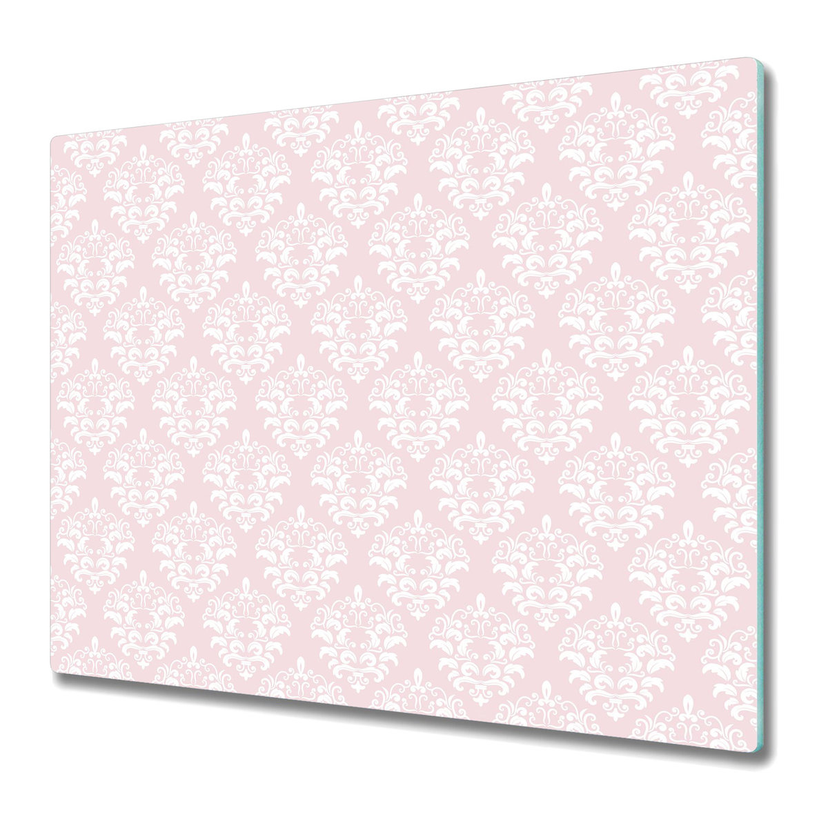 Nowoczesna Deska Kuchenna 60x52 cm - Różowy Damask