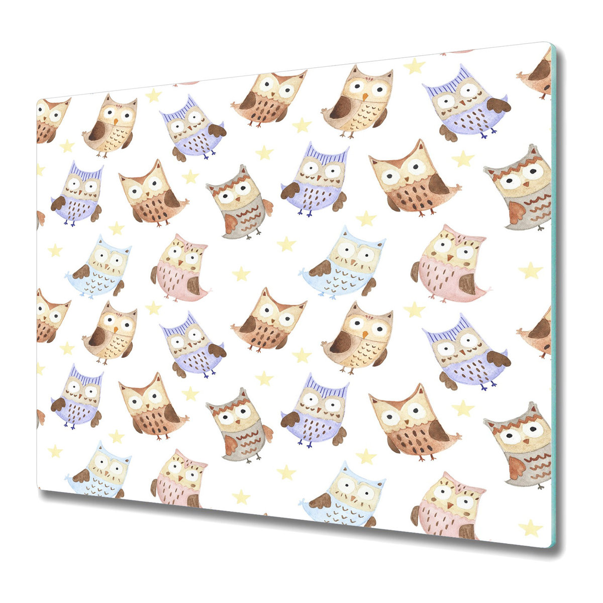 Deska Kuchenna z Wyjątkowym Printem 60x52 cm - Bajkowe Sowy