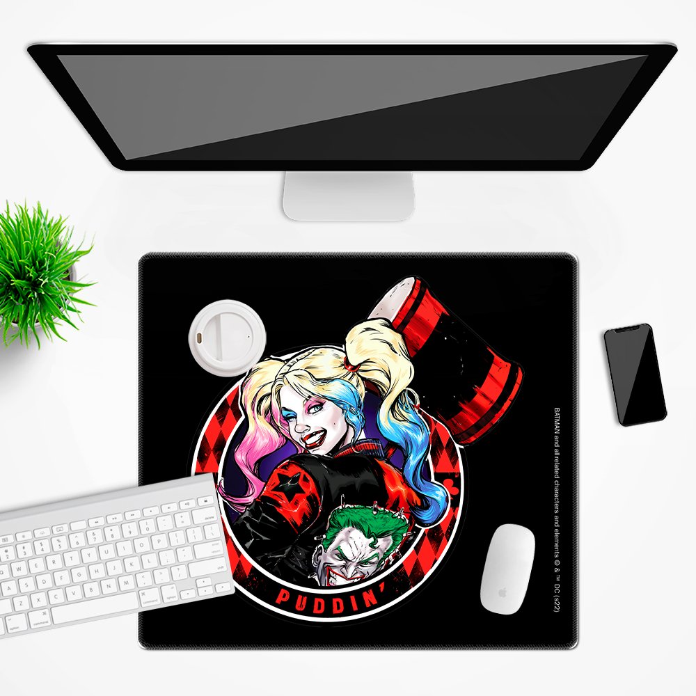 Mata na biurko DC wzór: Harley Quinn 002, 50x45cm