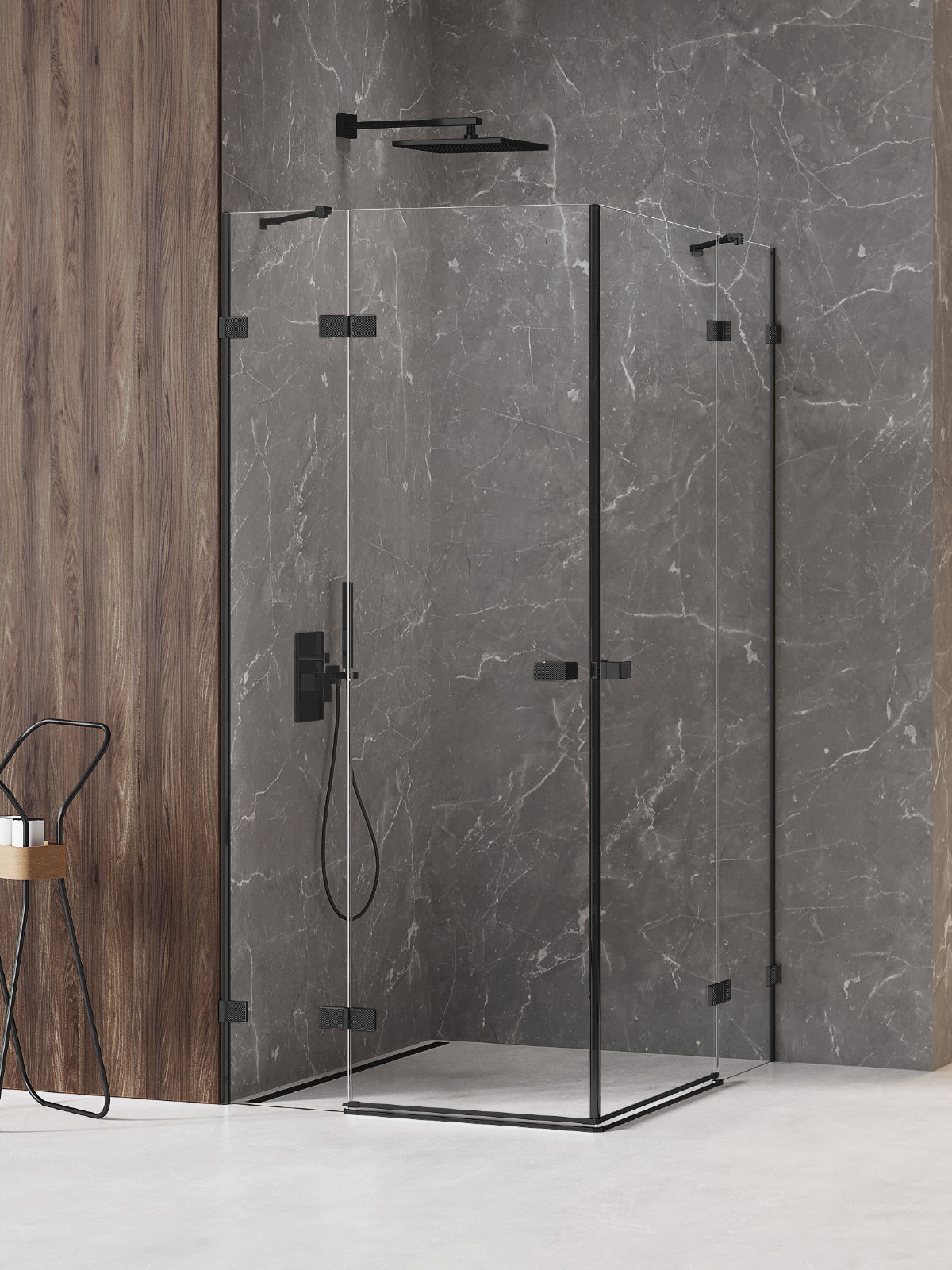 Kabina prysznicowa New Trendy Avexa 90x120 prostokątna czarna EXK-6918