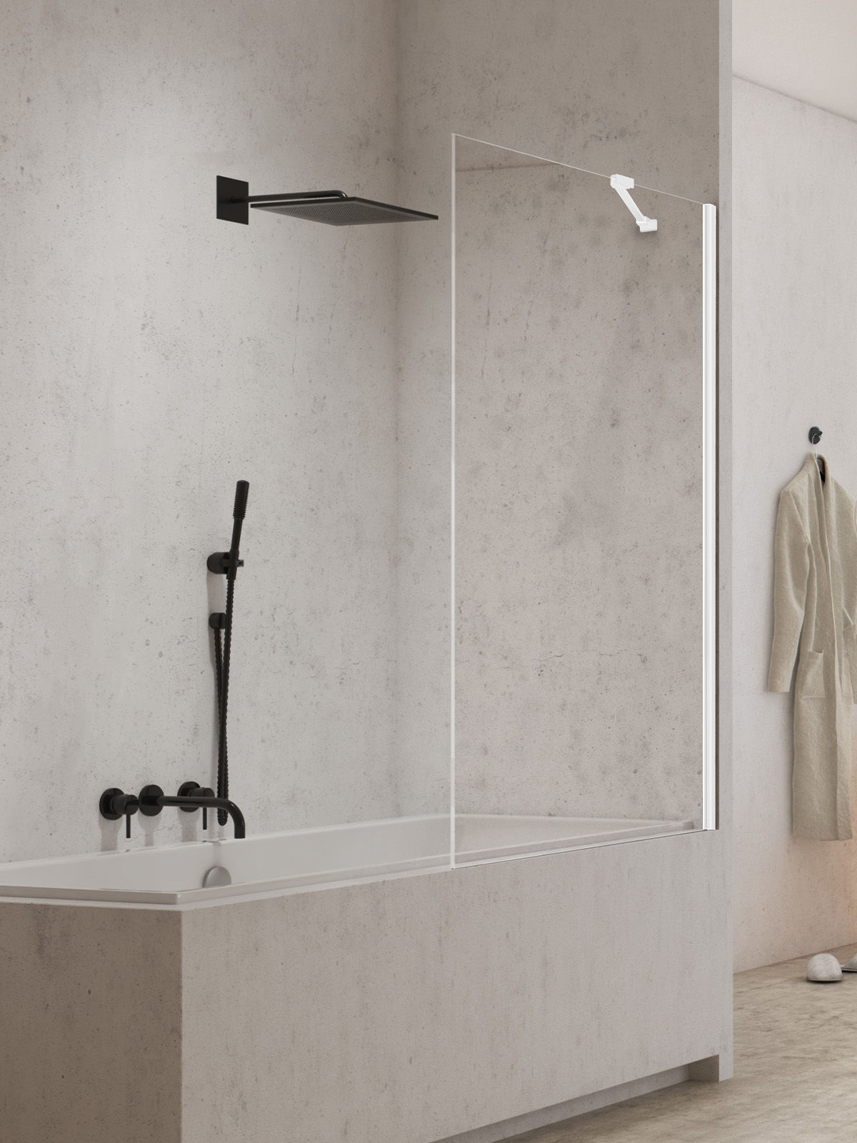 Parawan nawannowy New Trendy New Modus 90x150 uniwersalny biały EXK-2339