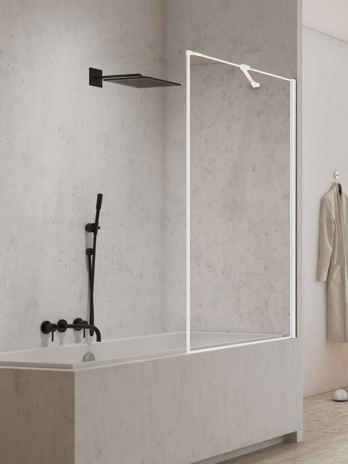 Parawan nawannowy New Trendy New Modus 50x150 uniwersalny biały EXK-2347