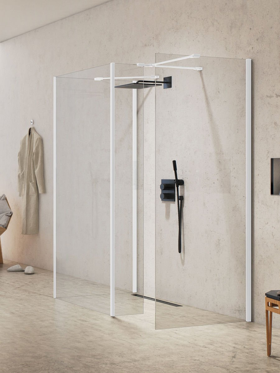 Kabina prysznicowa New Trendy New Modus 30x200 walk-in uniwersalna biała EXK-2236