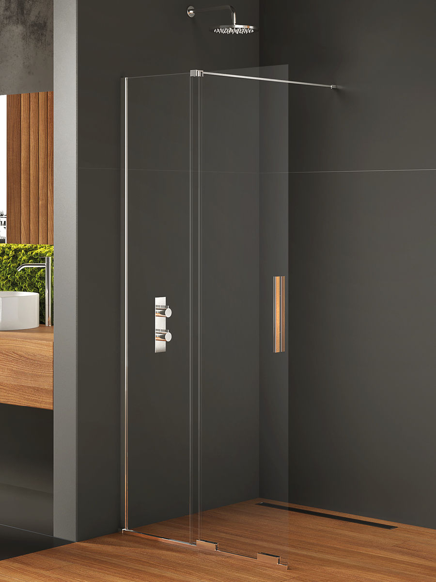 Kabina prysznicowa New Trendy Smart 100x200 walk-in uniwersalna chrom EXK-4087-WU