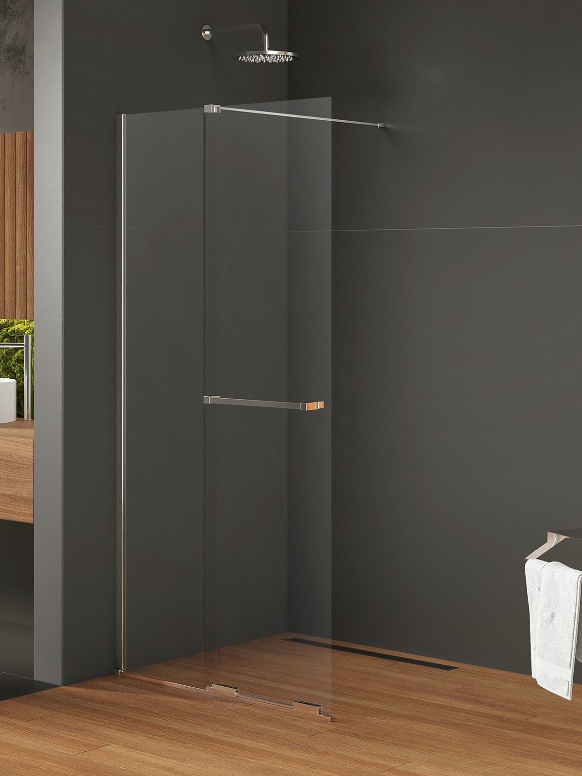 Kabina prysznicowa New Trendy Smart 90x200 walk-in uniwersalna chrom EXK-6622
