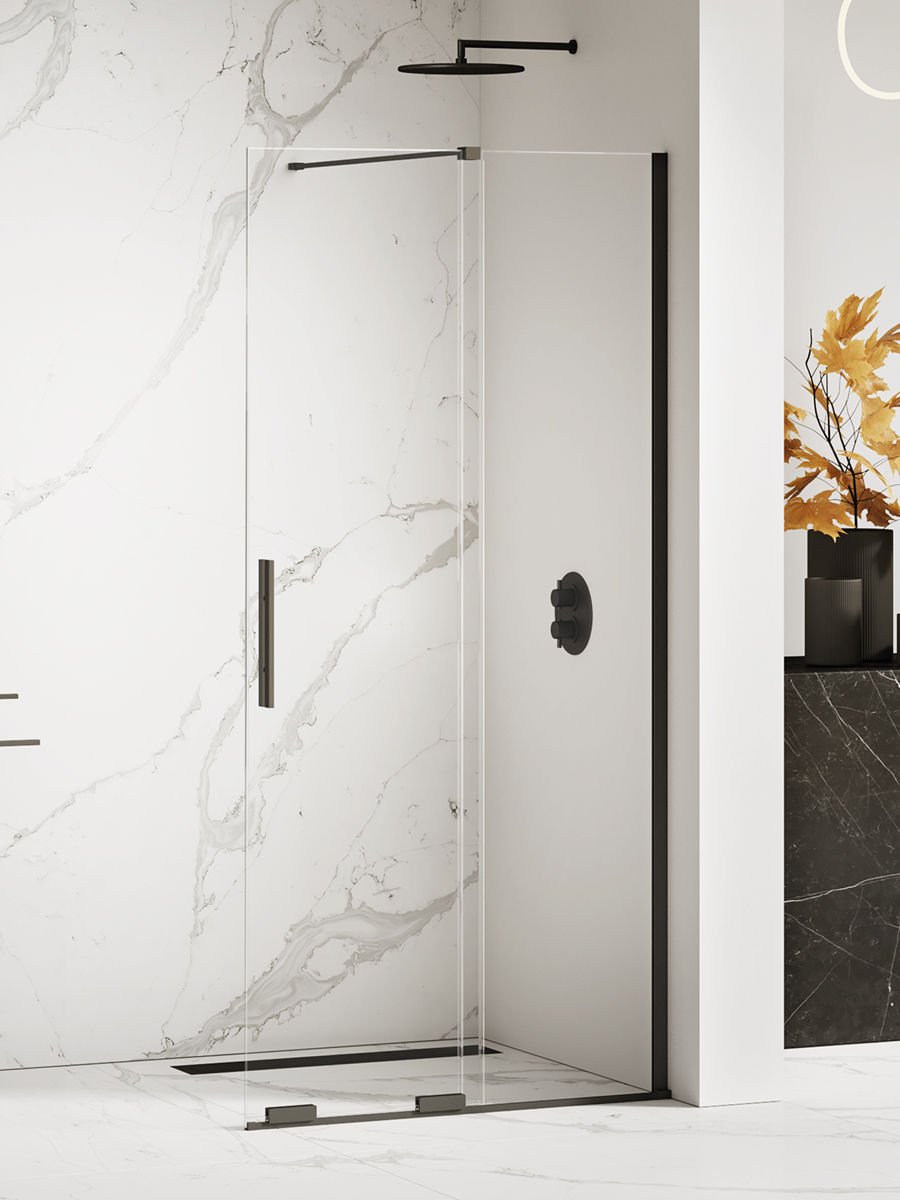 Kabina prysznicowa New Trendy Smart 140x200 walk-in uniwersalna czarna EXK-4195-WU
