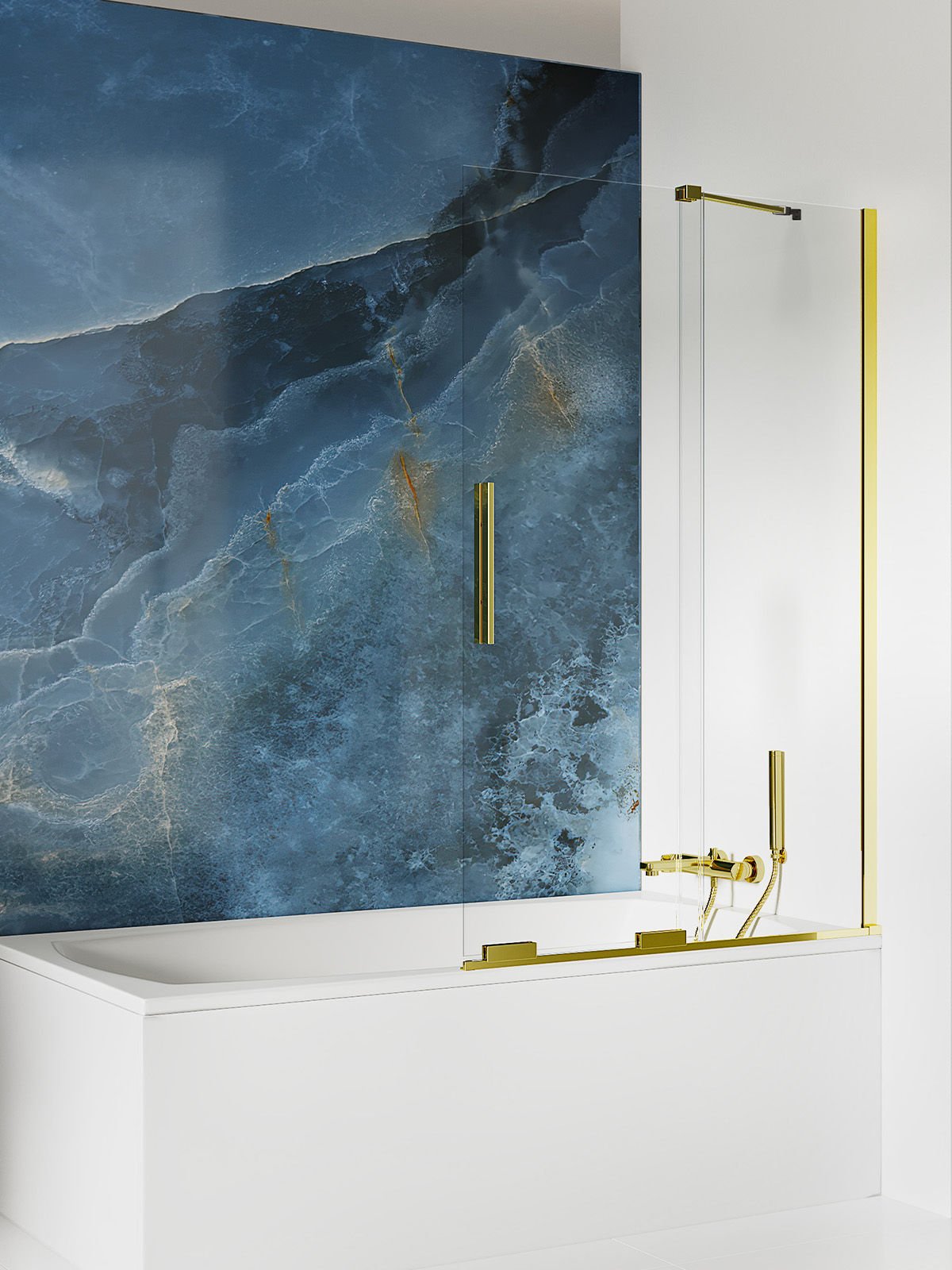 Parawan nawannowy New Trendy Smart 160x150 cm 2-częściowy przesuwny uniwersalny light gold EXK-4310-WU