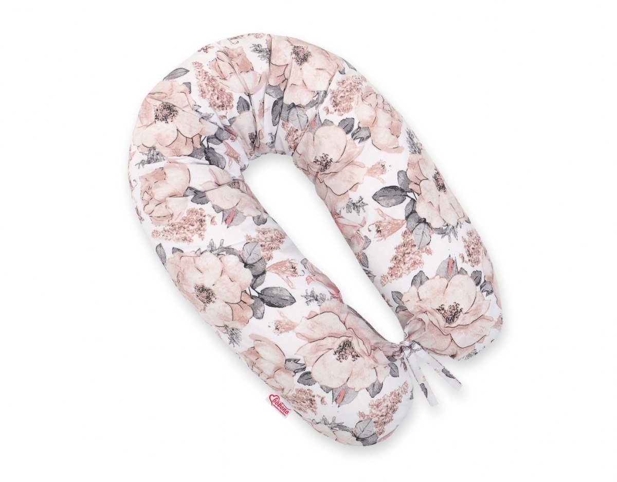 Poduszka Ciążowa Longer - Róże Sepia