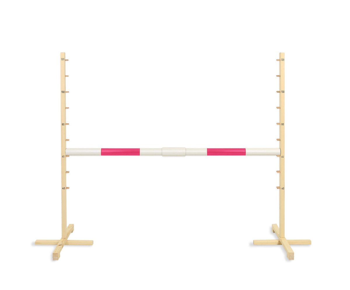 Przeszkoda Skokowa Do Hobby Horse 160Cm, H-120 Cm, Belka 50Mm – Różowa