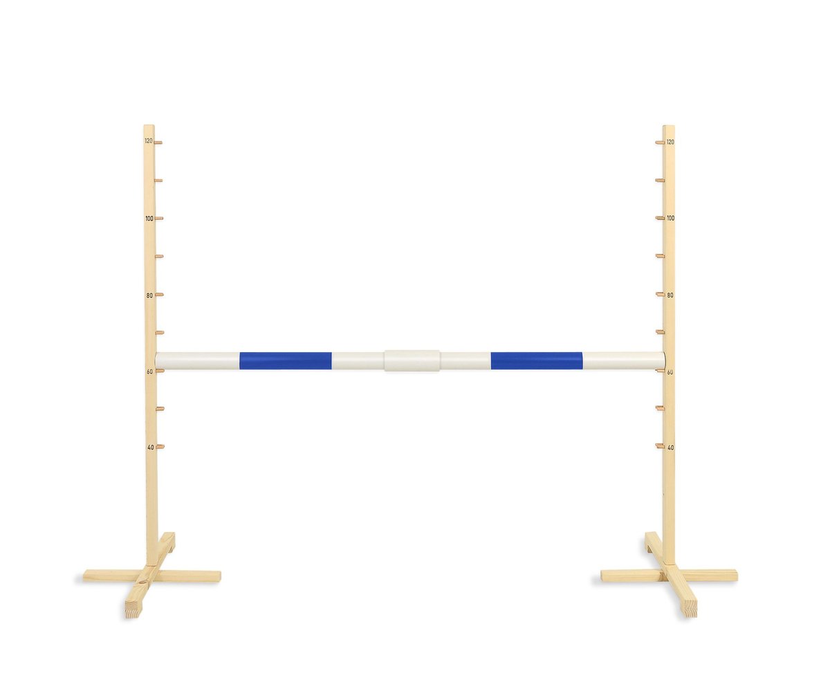 Przeszkoda Skokowa Do Hobby Horse 160Cm, H-120 Cm, Belka 50Mm – Niebieska