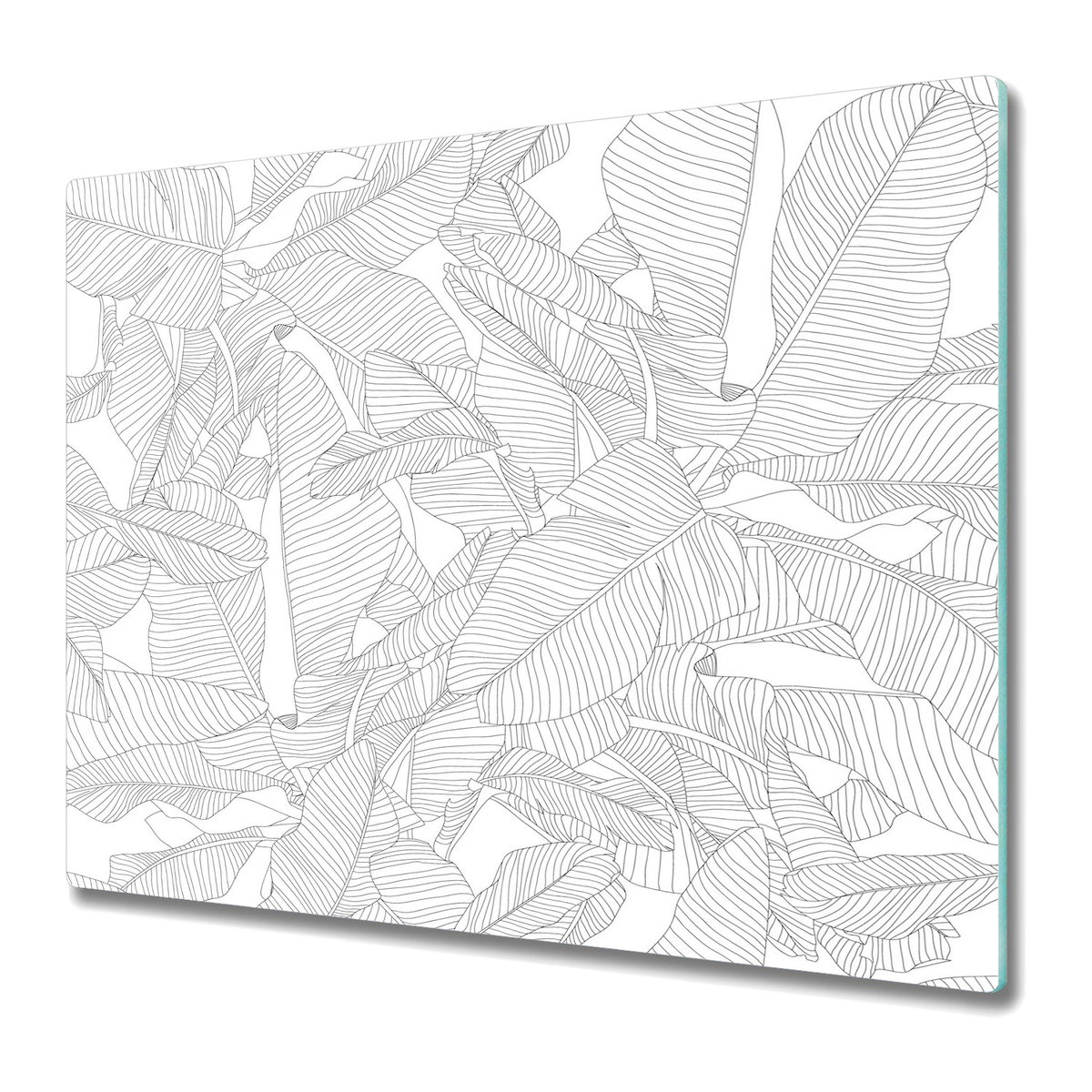 Deska Kuchenna z Printem 60x52 cm - Szkicowane liście bananowca