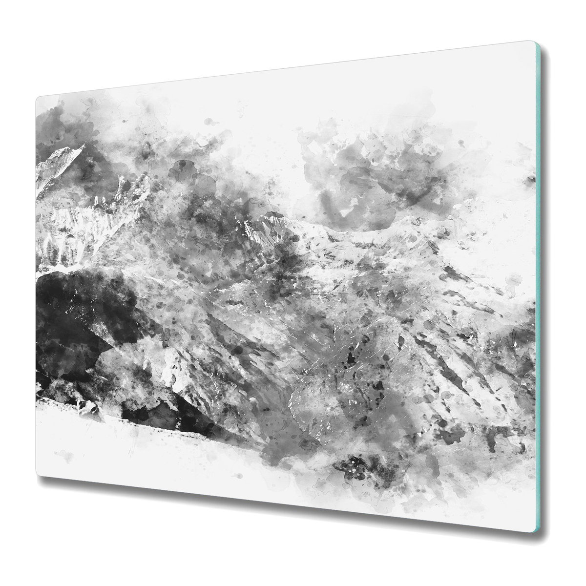 Ozdobna Deska Kuchenna ze Szkła Hartowanego 60x52 cm - Abstrakcjonistyczny obraz góra krajobraz