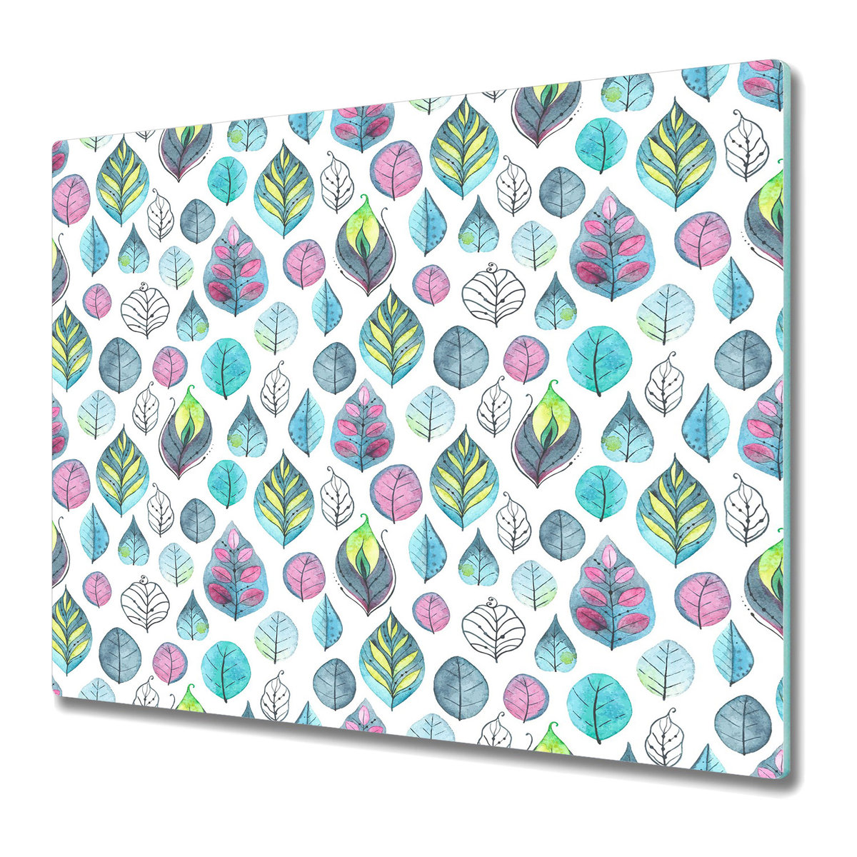 Deska Kuchenna z Printem 60x52 cm - Kreskówkowe liście