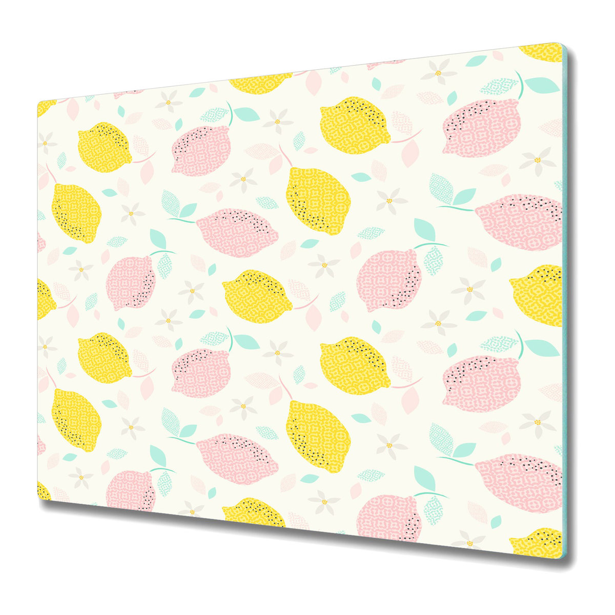 Deska Kuchenna z Printem 60x52 cm - Pastelowe cytryny