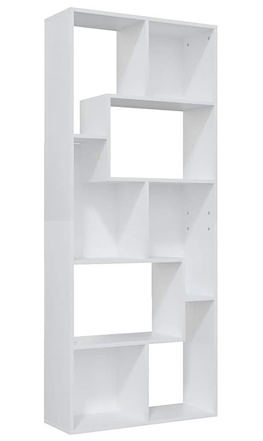 Skandynawski Regał Biały Z Półkami E9-C55