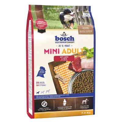 Bosch Petfood karma dla psa Mini Adult Lamm & Reis, 3 kg