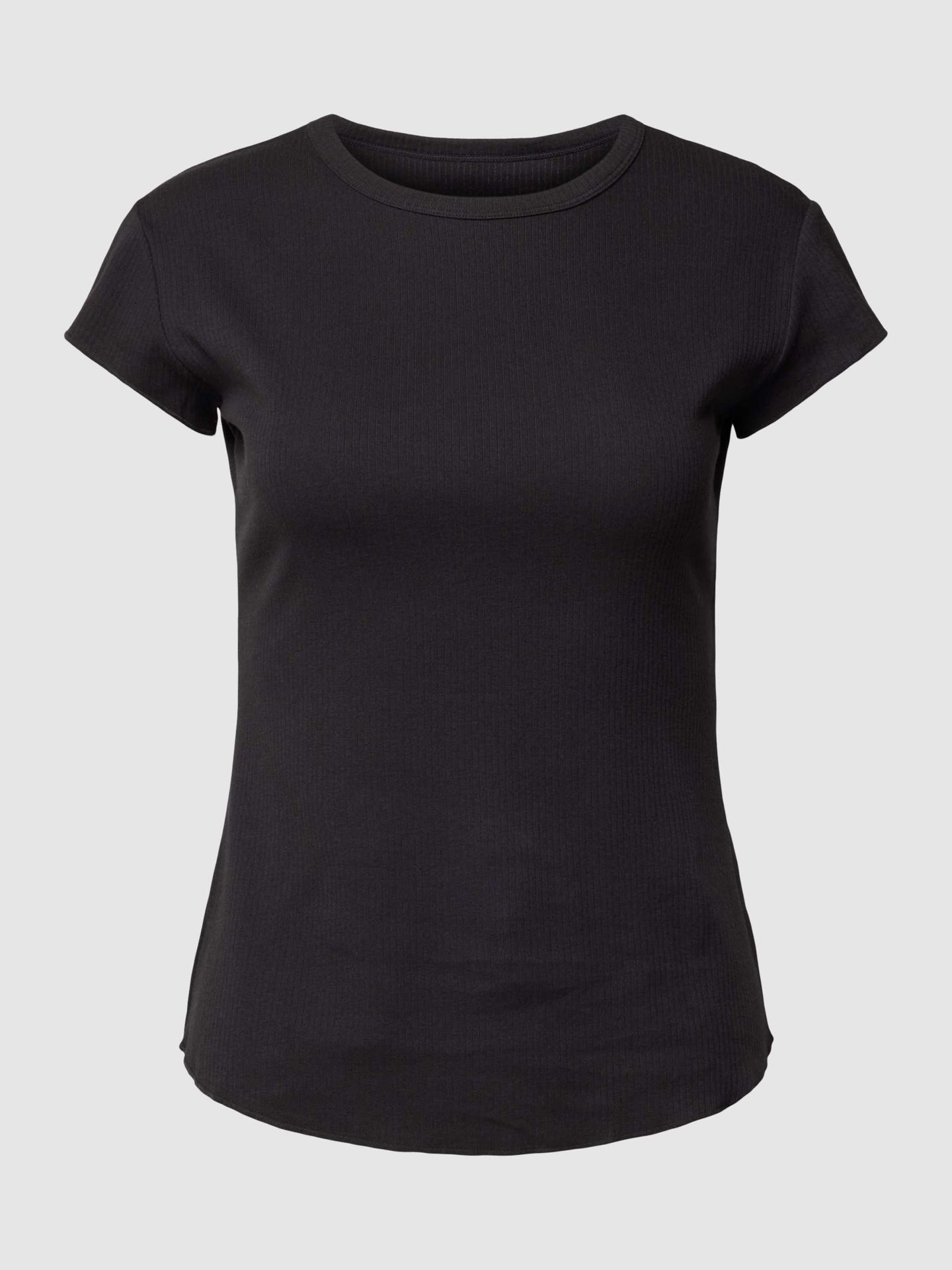 T-shirt z prążkowaniem model ‘Go Ribbed’
