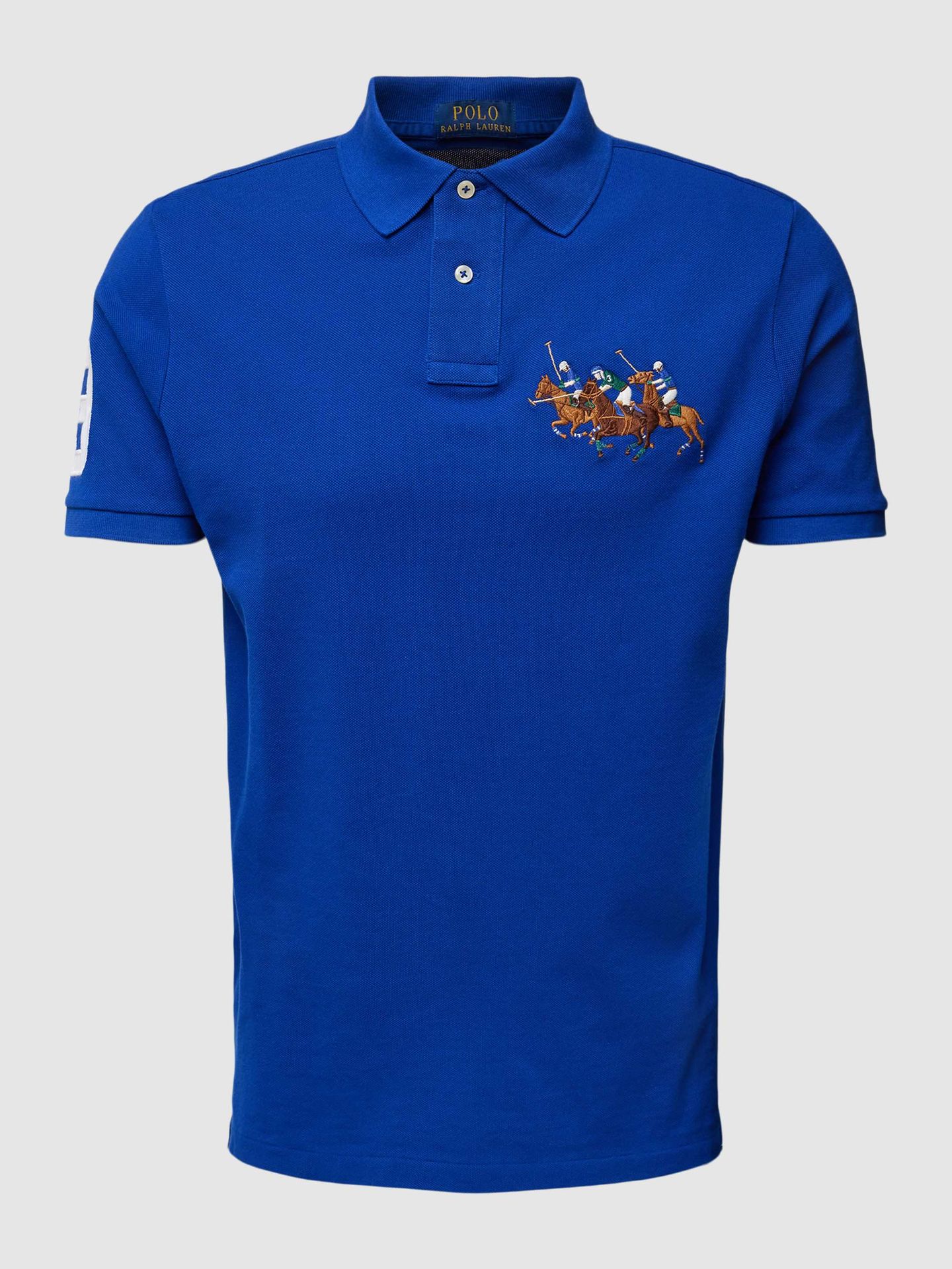 Koszulka polo o kroju custom slim fit z wyhaftowanym motywem