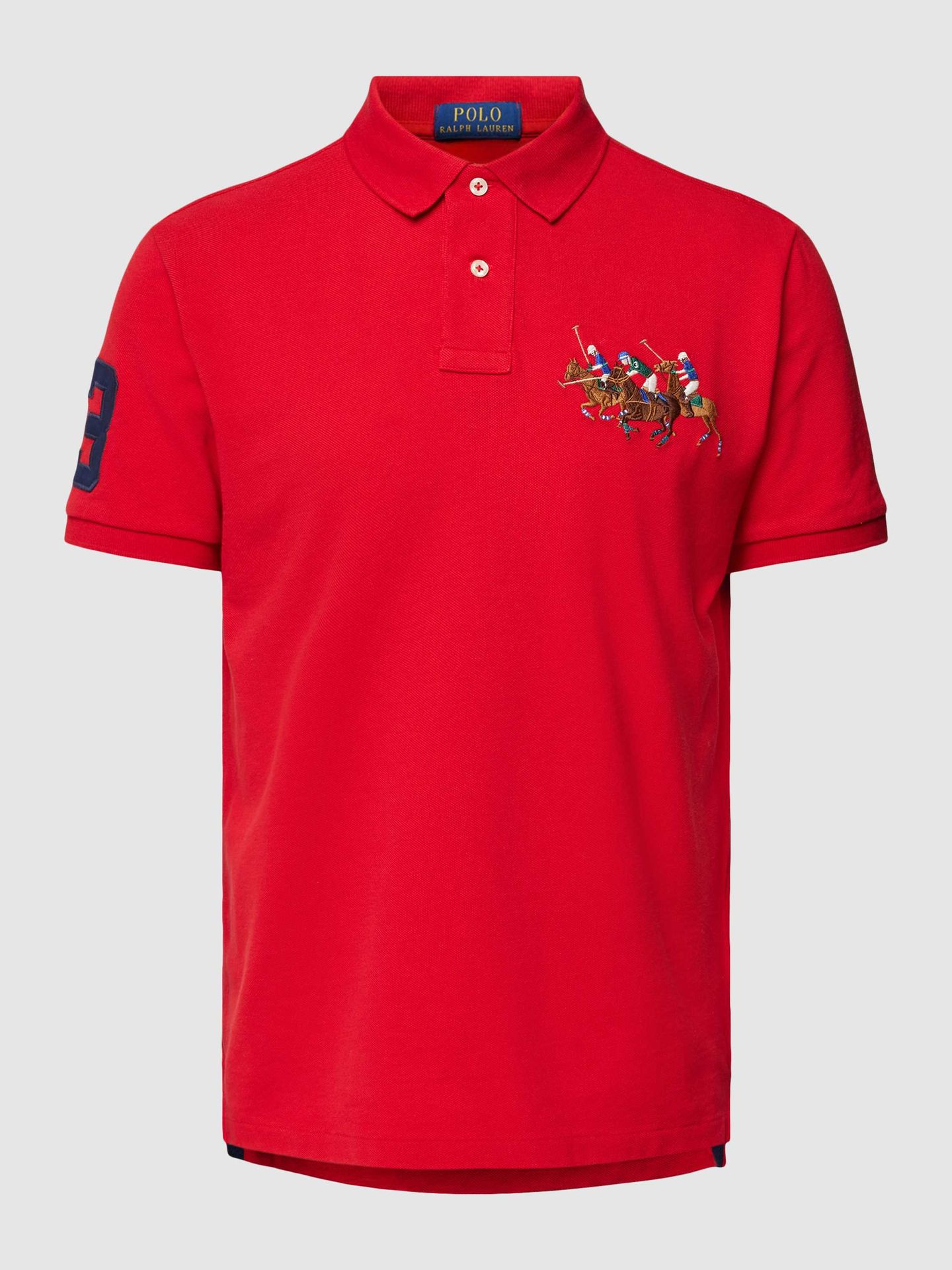 Koszulka polo o kroju custom slim fit z wyhaftowanym motywem