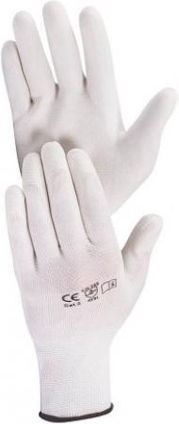 Rękawice Xl Białe Nylon
