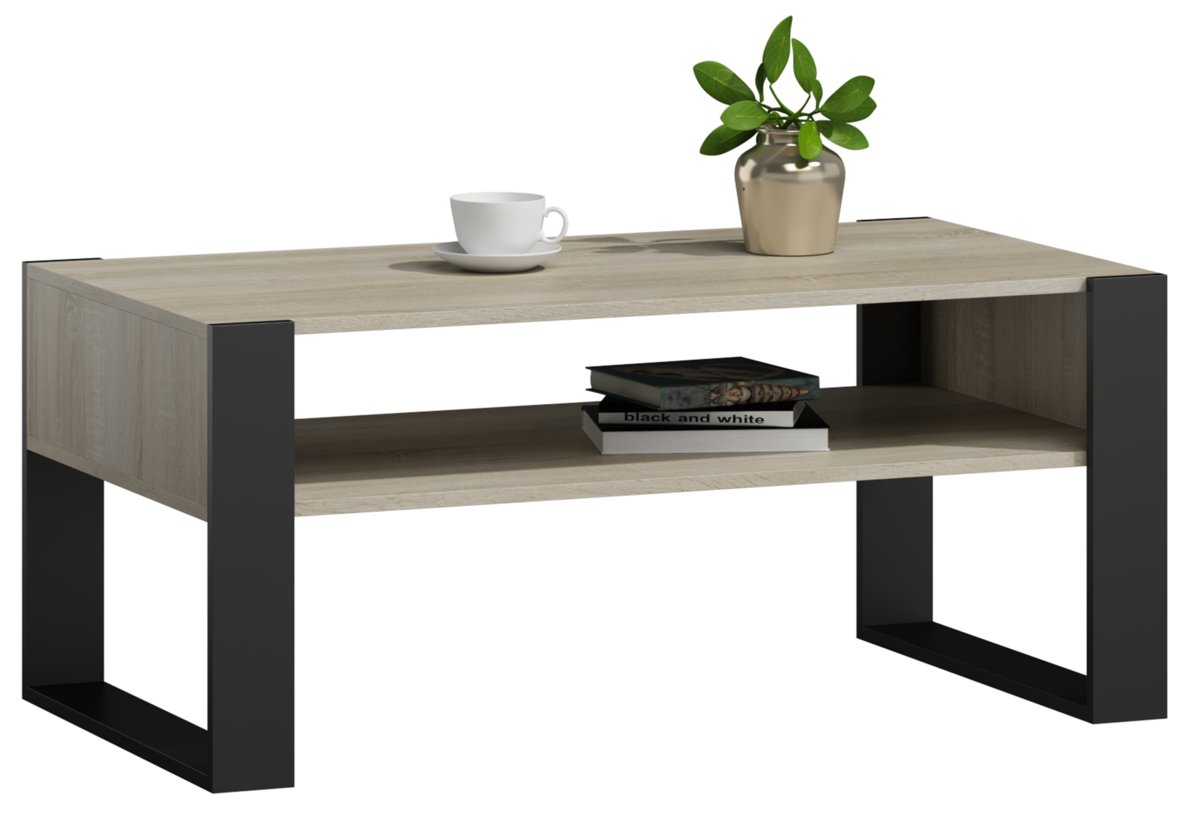 Ława stolik KAJA KWADRAT sonoma czarny nowoczesna