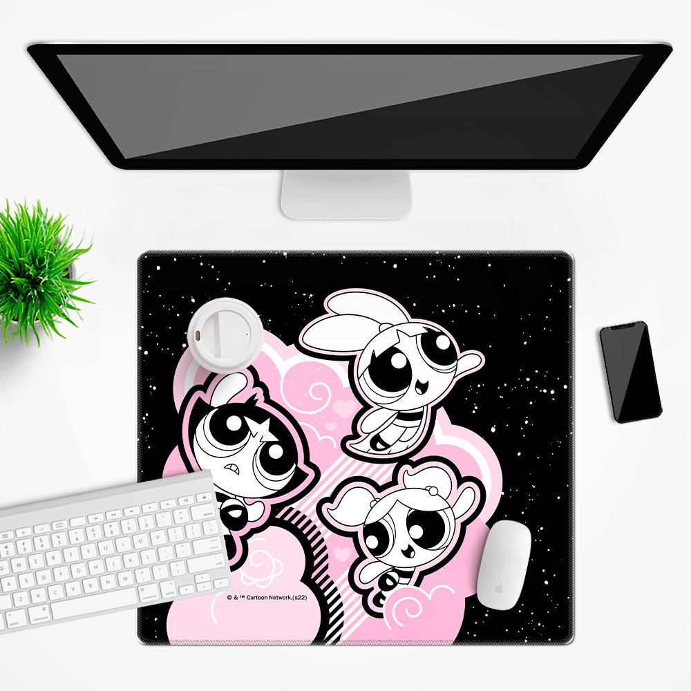 Mata na biurko The Powerpuff Girls wzór: Atomówki 024, 50x45cm