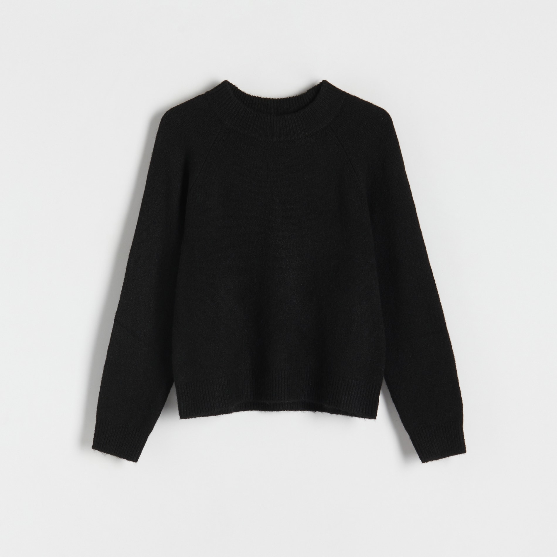 Reserved - Gładki sweter - Czarny