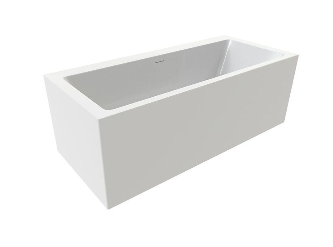 Riho Rethink Cubic Wall Plug&Play Back2Wall Wanna prostokątna 180x80 cm z półką biały połysk B160023005