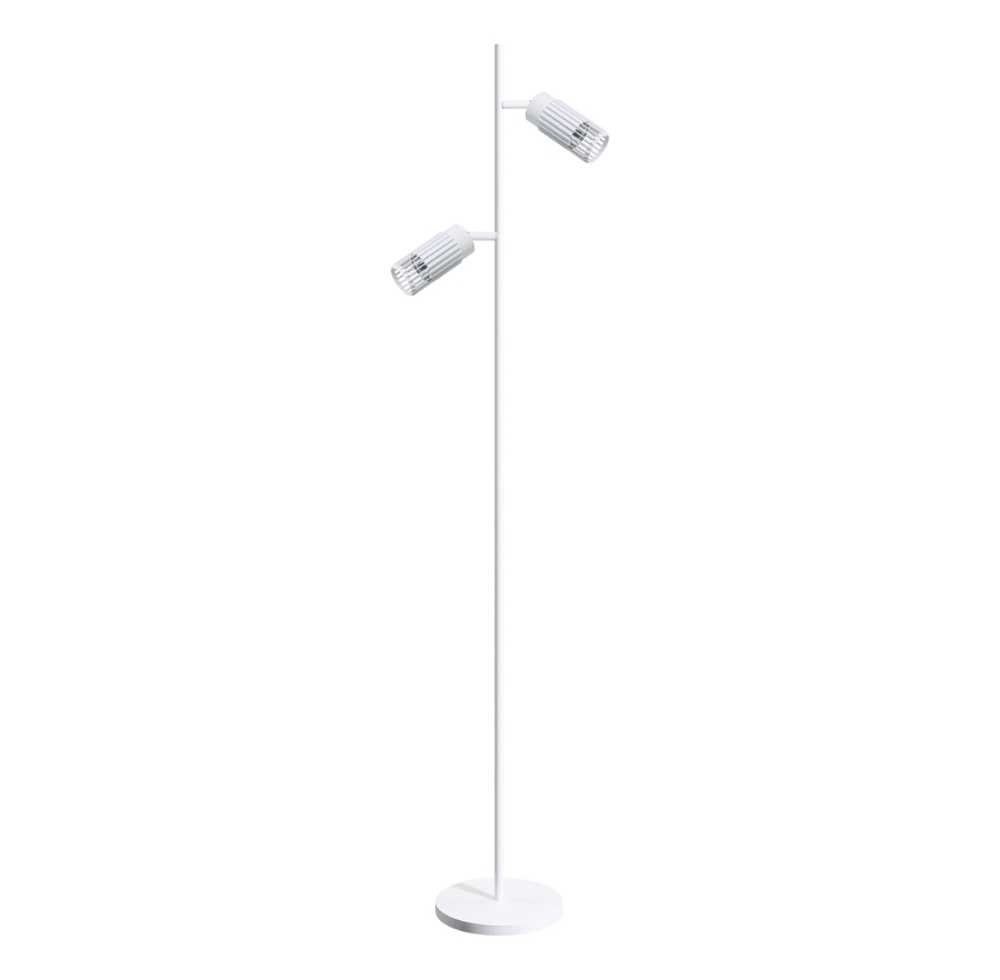 Biała industrialna lampa podłogowa - 19X K361 Giberdi