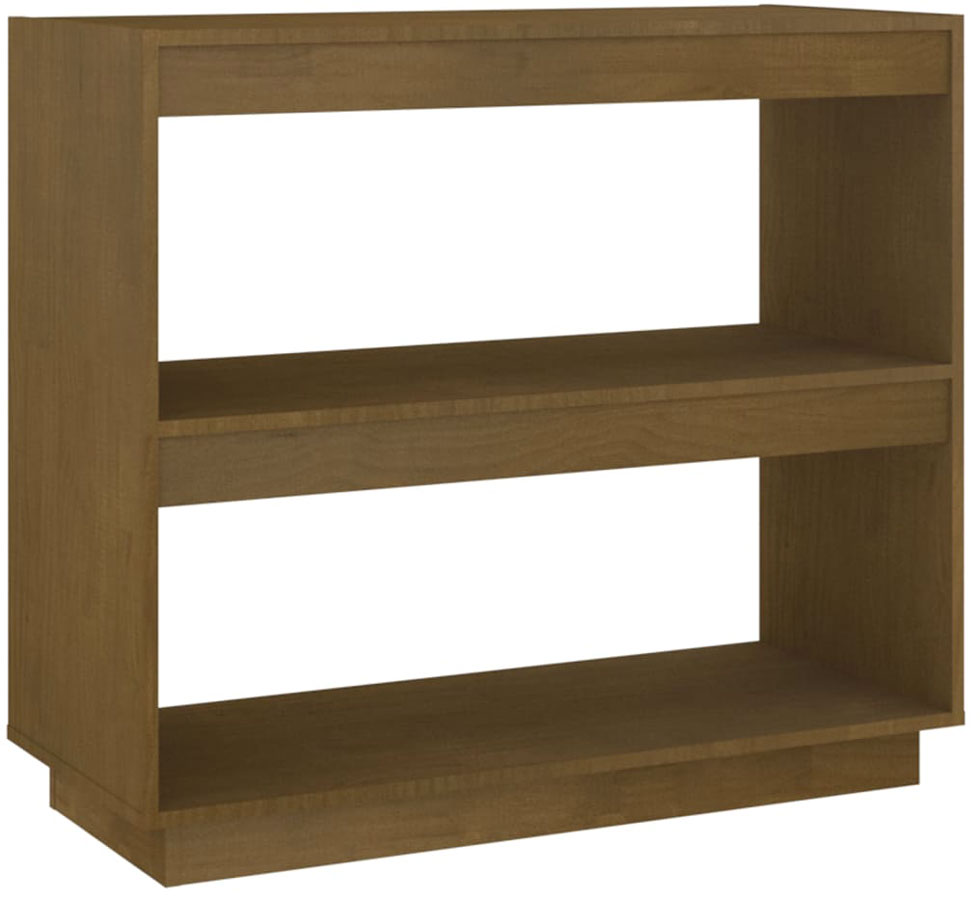 Niski regał z litego drewna miodowy brąz Z7-G78