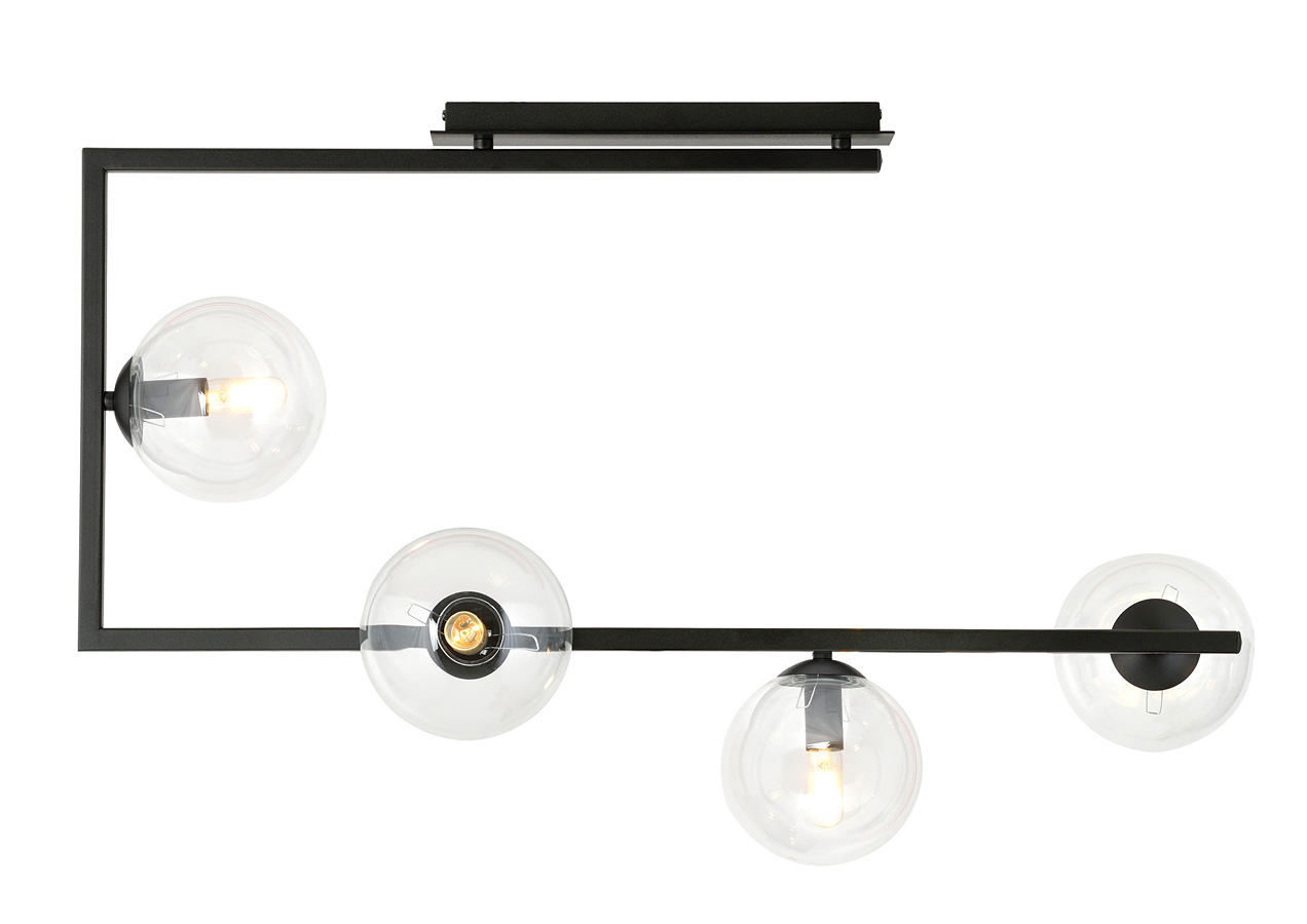 Loftowa lampa sufitowa z przezroczystymi kloszami - 8X D107 B1-G69