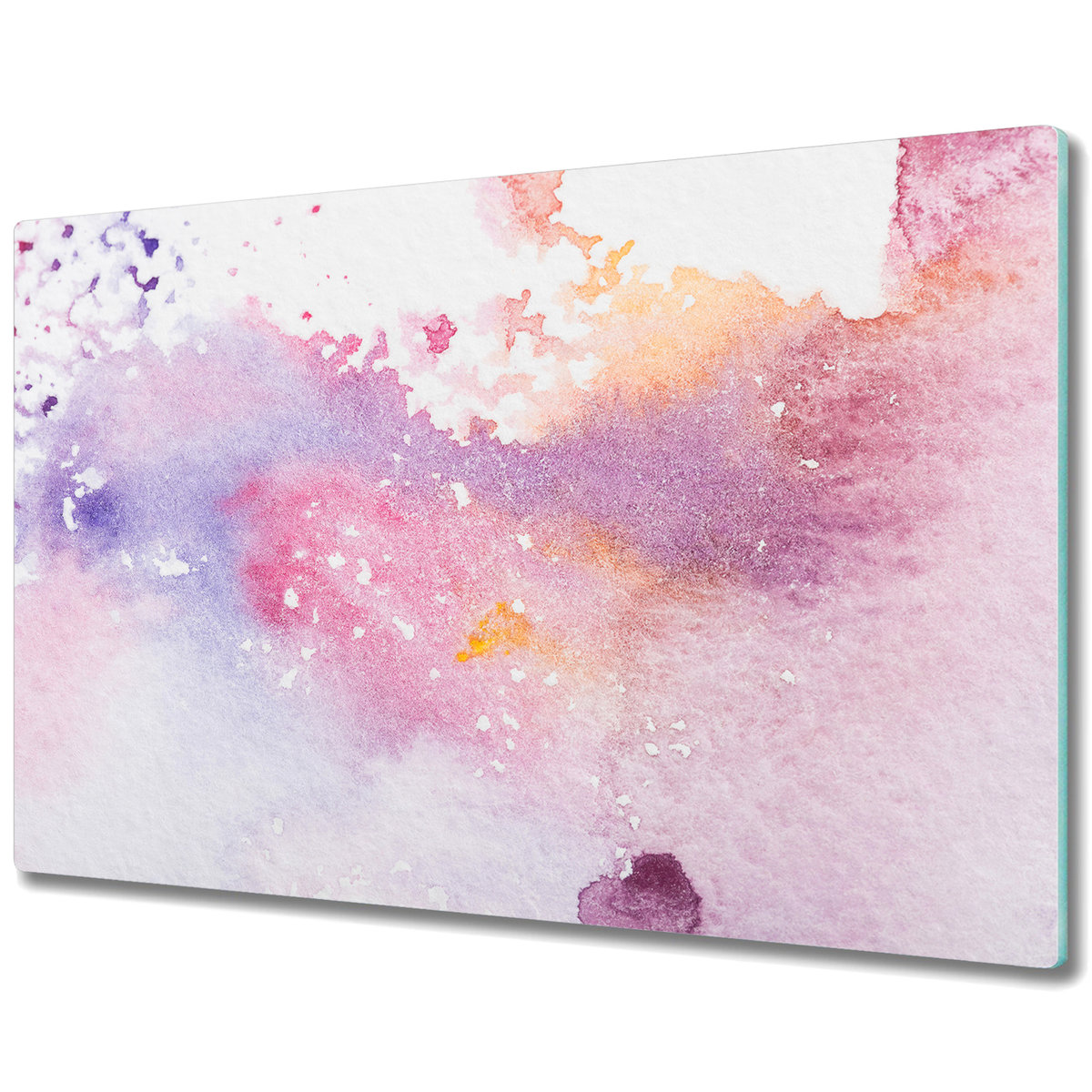 Ozdobna Deska Kuchenna ze Szkła Hartowanego - Cukierkowe plamy akwarela - 80x52 cm