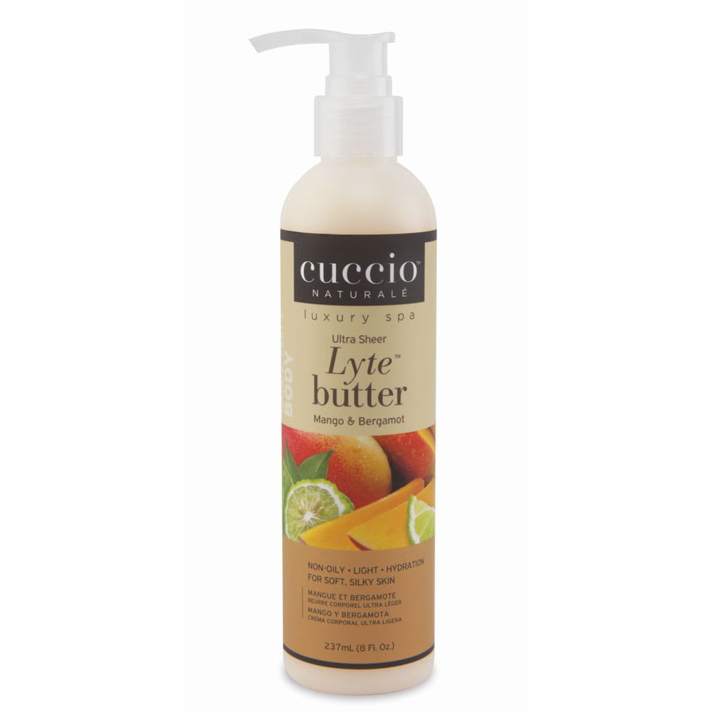 Cuccio, Mango i Bergamotka, Ultra Lekkie masło do ciała, 237ml
