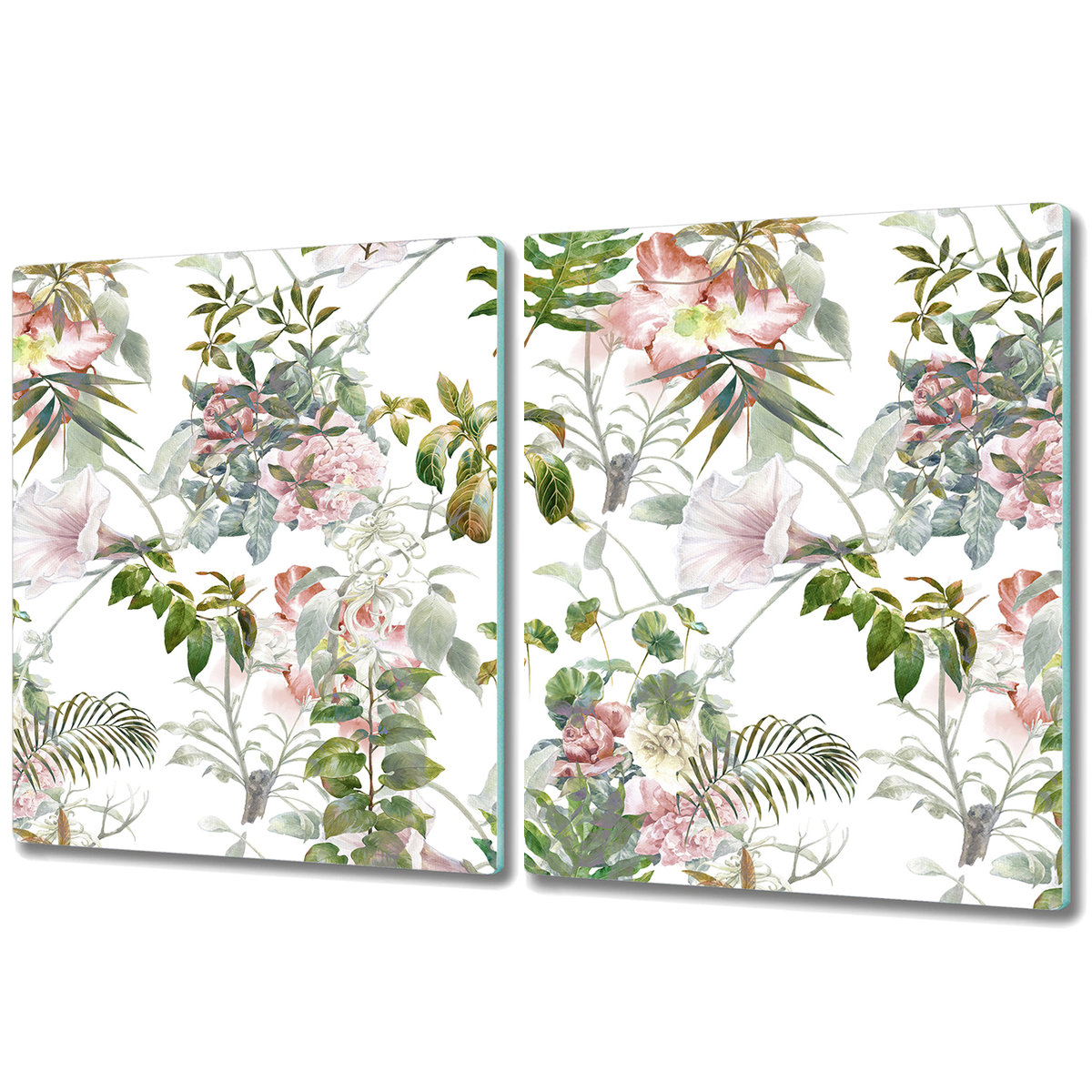 Deski Do Krojenia z Wyjątkowymi Detalami - 2x 40x52 cm - Pastelowe kwiaty