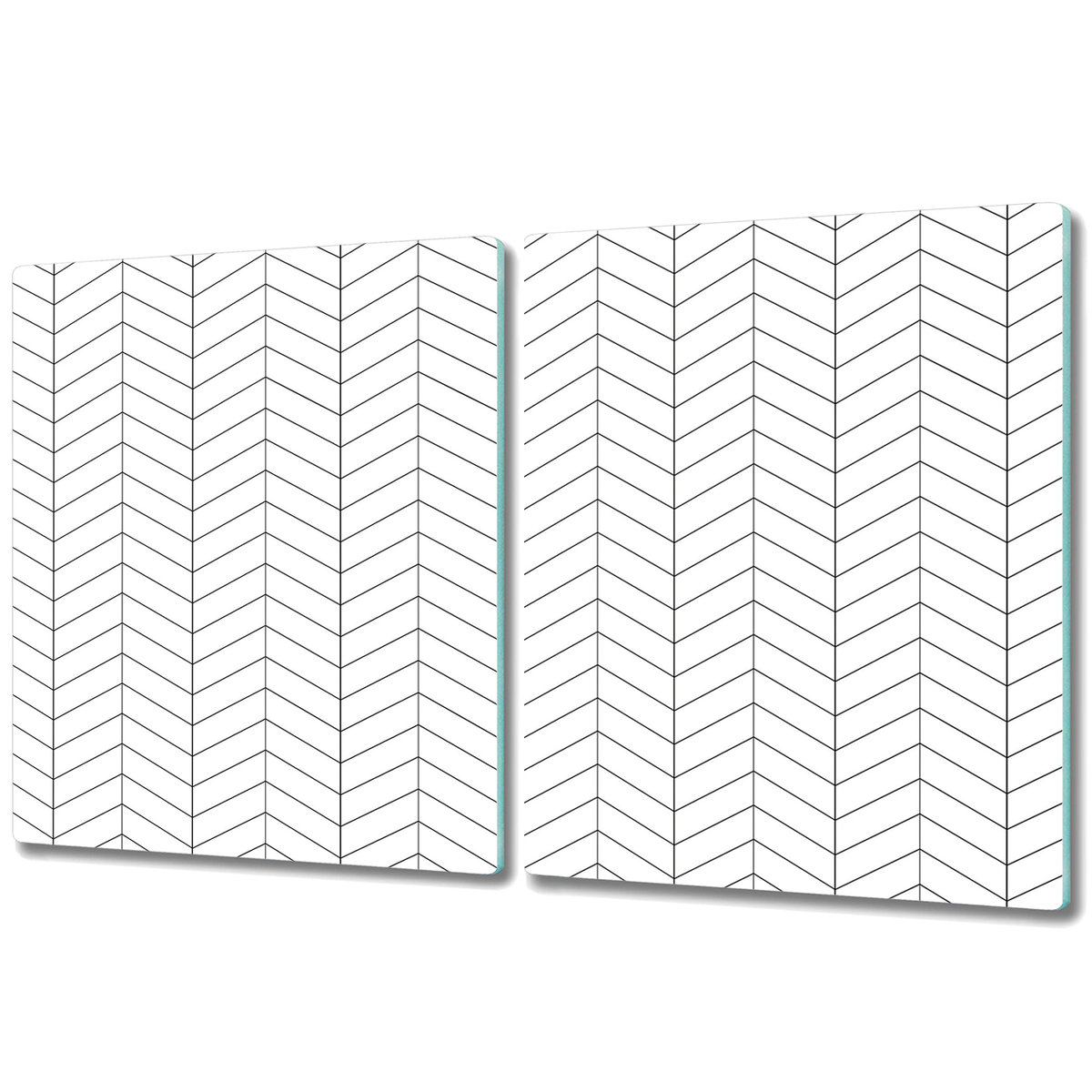 Deski Kuchenne ze Stylowym Ozdobnym nadrukiem - 2x 40x52 cm - Geometryczna jodełka