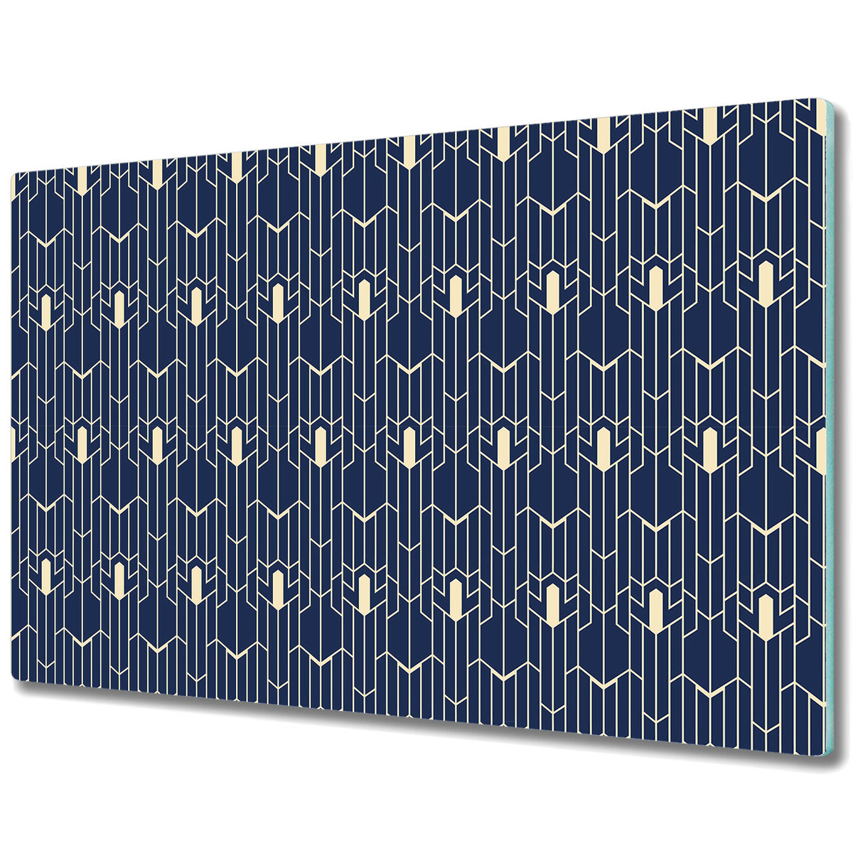 Dekoracyjna Deska Kuchenna ze Szkła - Wzór Geometryczny - 80x52 cm