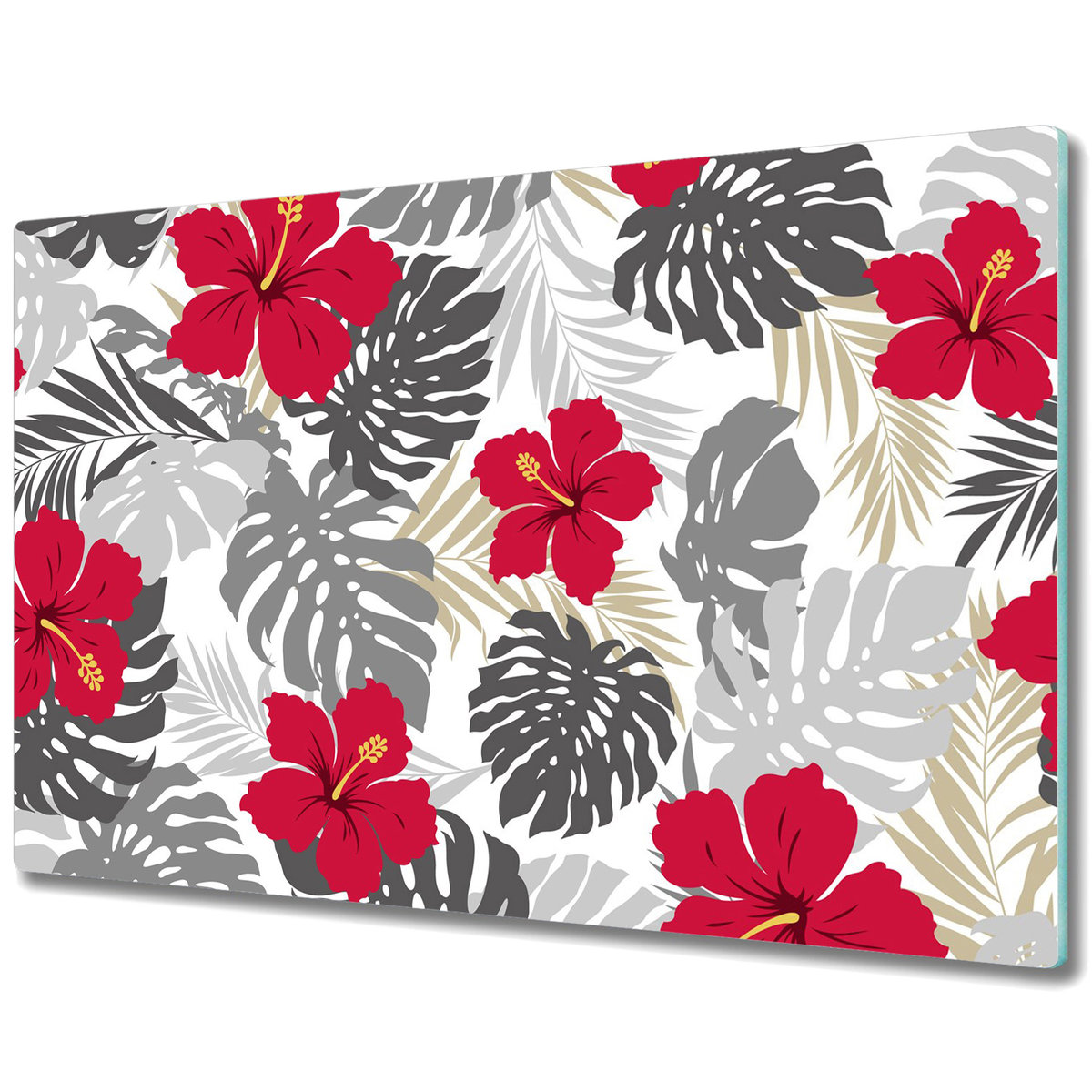 Duża Osłona na Blat Kuchenny - Osłona - Hibiskus - 80x52 cm