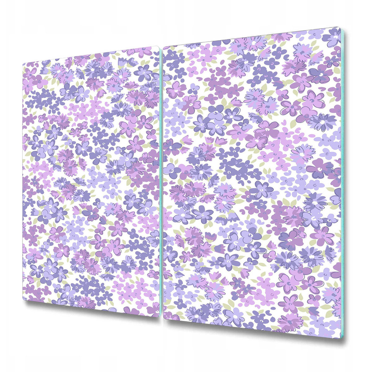 Szklane Deski Kuchenne - Dekoracyjny Element - Pole niezapominajek - 2x30x52 cm