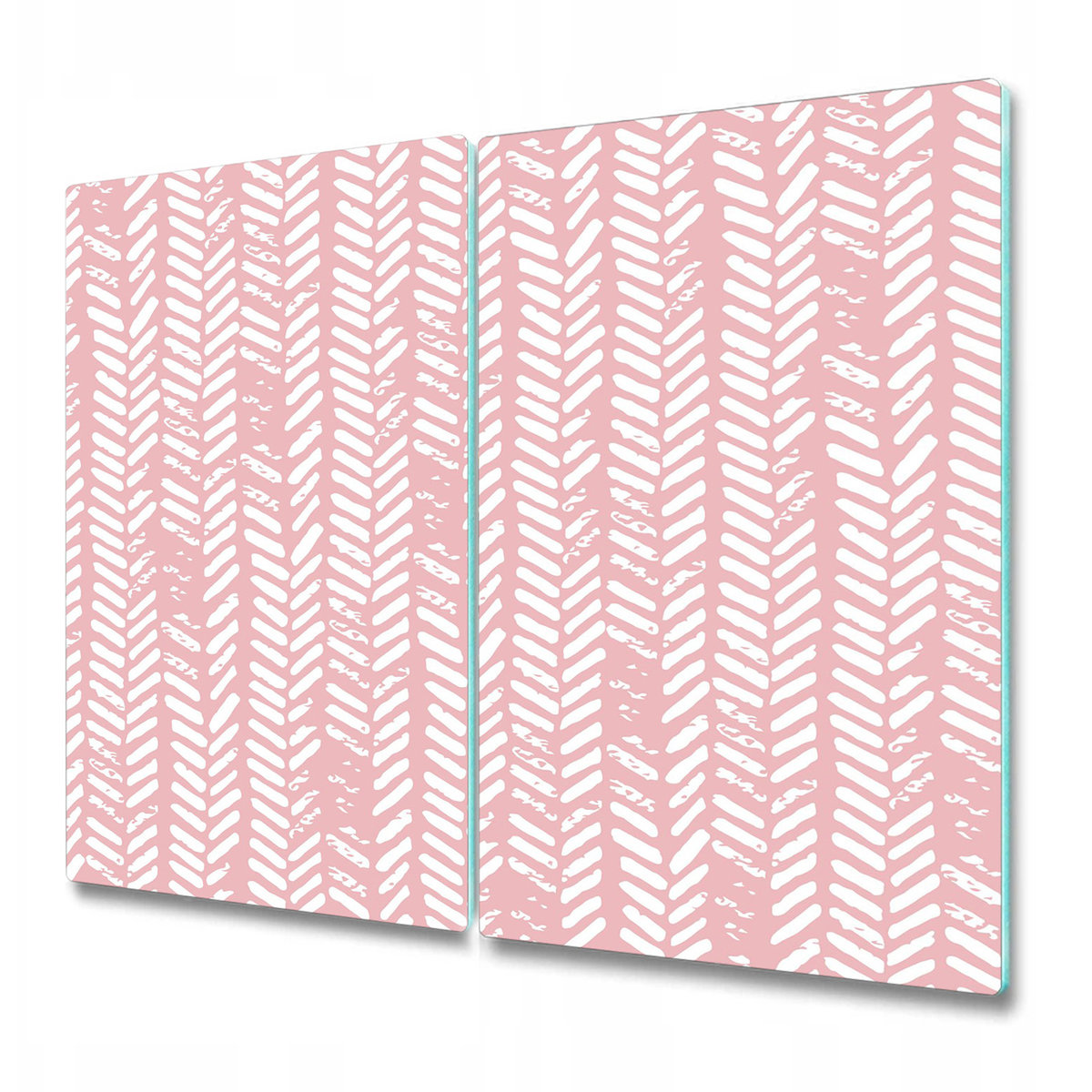 Deska z Dwóch Części - Print - Różowa jodełka - 2x30x52 cm