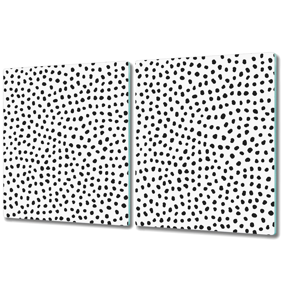 Zestaw Dwóch Szklanych Desek ze Wzorem - 2x 40x52 cm - Plamy, Kropki