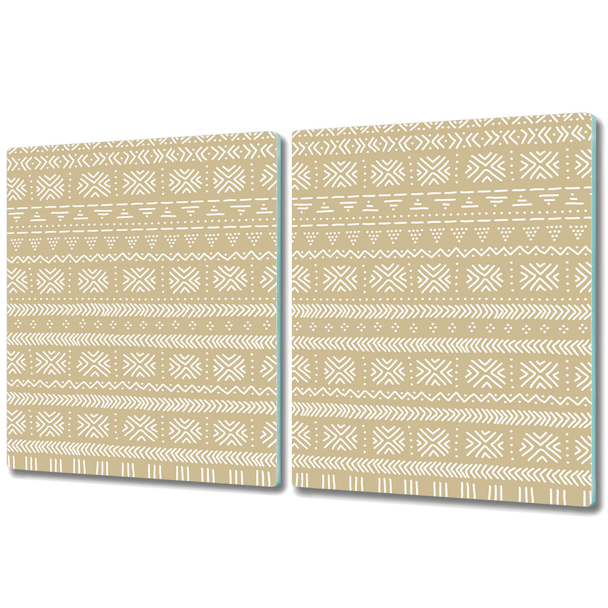 Podwójna Deska Do Krojenia ze Szkła Hartowanego - 2x 40x52 cm - Żółty kształt