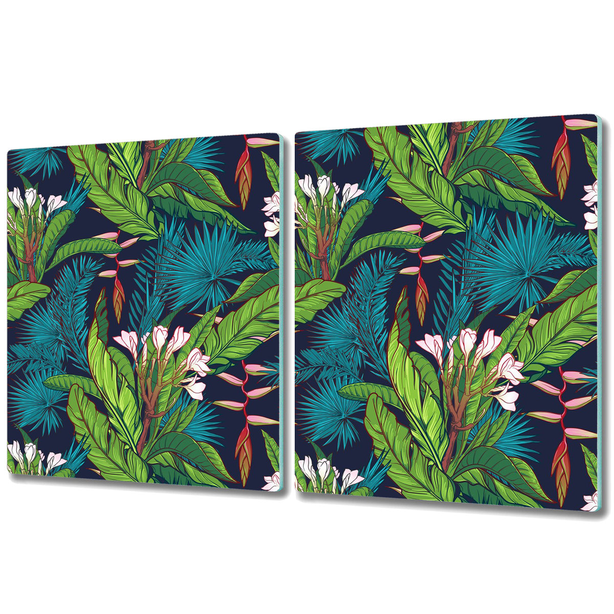 Funkcjonalna Deska Kuchenna - Osłona indukcji - 2x 40x52 cm - Tropikalna dżungla