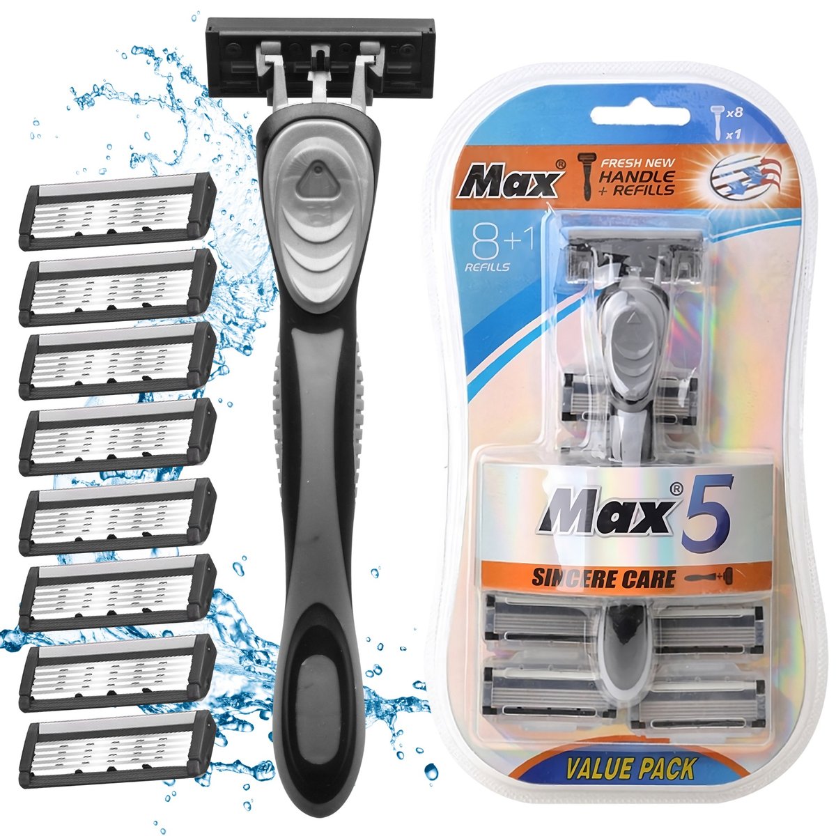 Retoo, Maszynka Do Golenia Golarka + 8 Wkłady Zestaw XXXL
