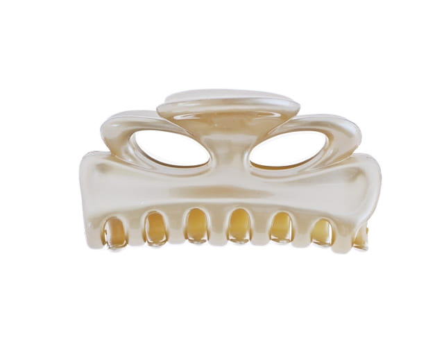 Francuska klamra do włosów beżowa 4x7,5 cm