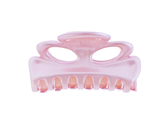 Francuska klamra do włosów różowa 4x7,5 cm