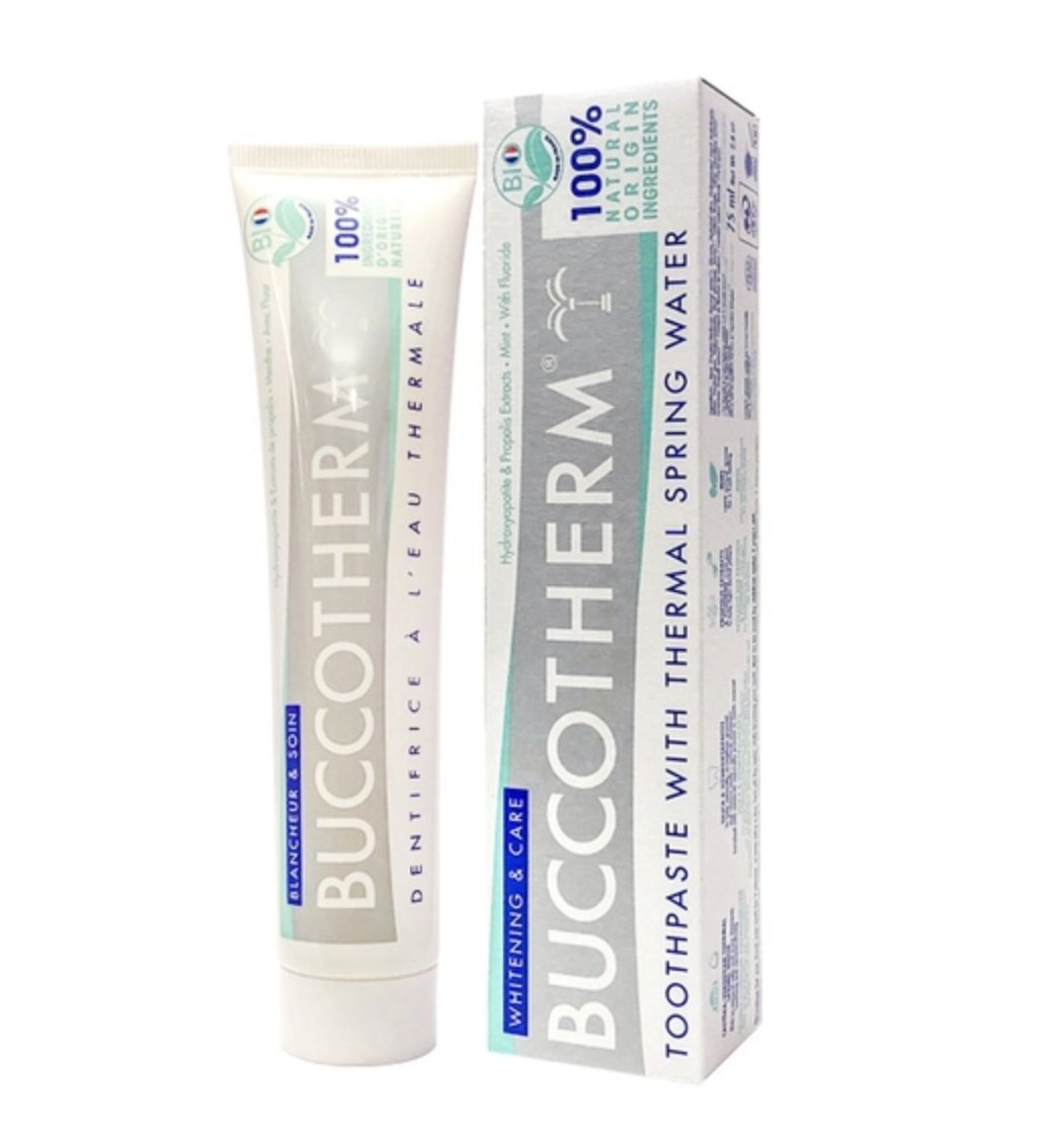 Buccotherm, Wybielająca pasta do zębów BIO z wodą termalną, 75 ml