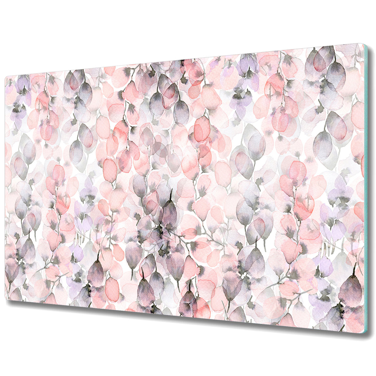 Duża Osłona na Blat Kuchenny - Osłona - Kwiaty malowane akwarelą - 80x52 cm